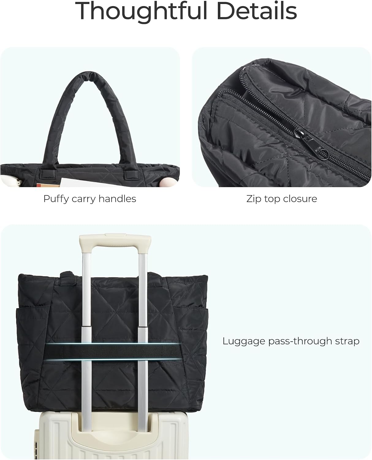Thumbnail 5 de BAGSMART Puffer Tote Bag for Women