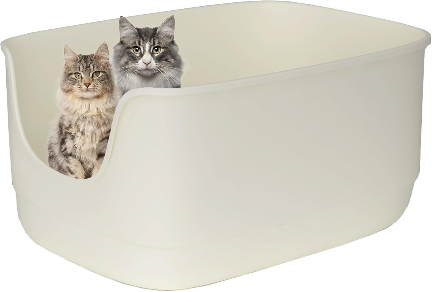 Thumbnail 6 de Suhaco High Sided Jumbo Cat Litter Tray (61 x 48 x 31 cm) Anti-Splash Open Top, Extra Deep Low Entry – Pink