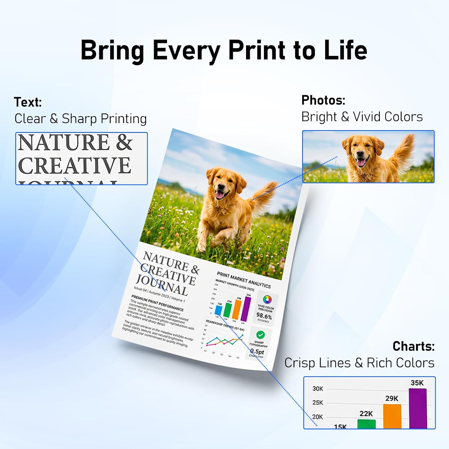 Detalle 2 de LinkDocs LC401XL Ink Cartridges, 4-Pack for Brother Printers