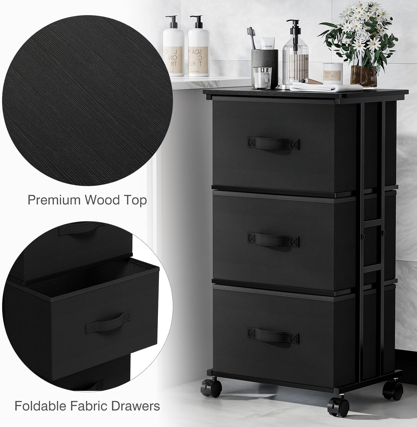 Detalle de DUMOS Fabric Dresser, 3-Drawer