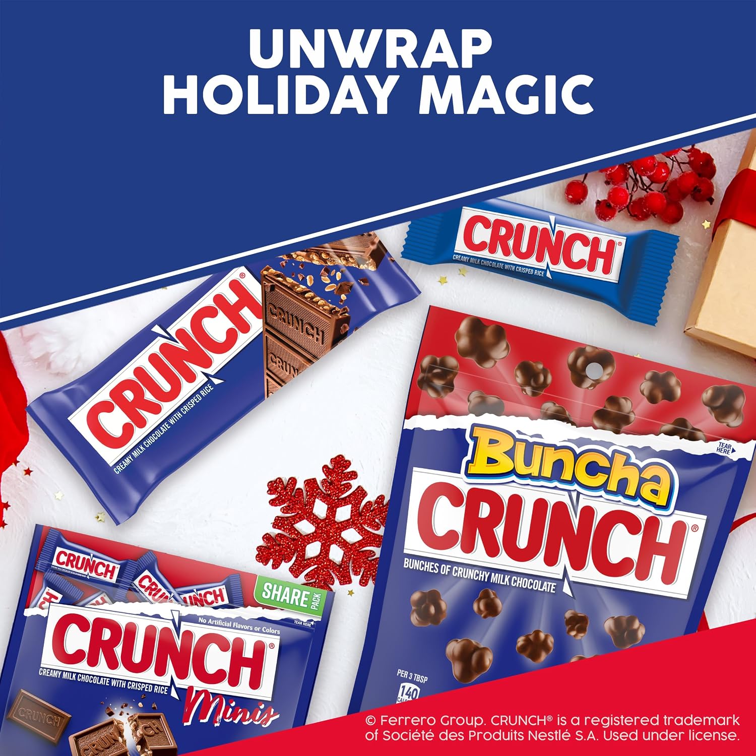 Thumbnail 3 de CRUNCH 00099900126262 Buncha Candy, Milk Chocolate with Crisped Rice, 12 Pack