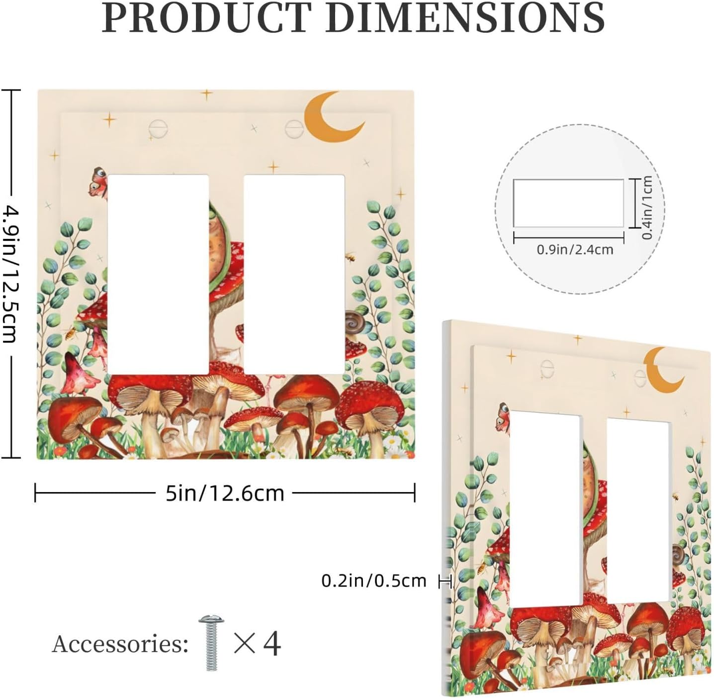 Detalle de 2-Gang Decorative Outlet Cover Plate