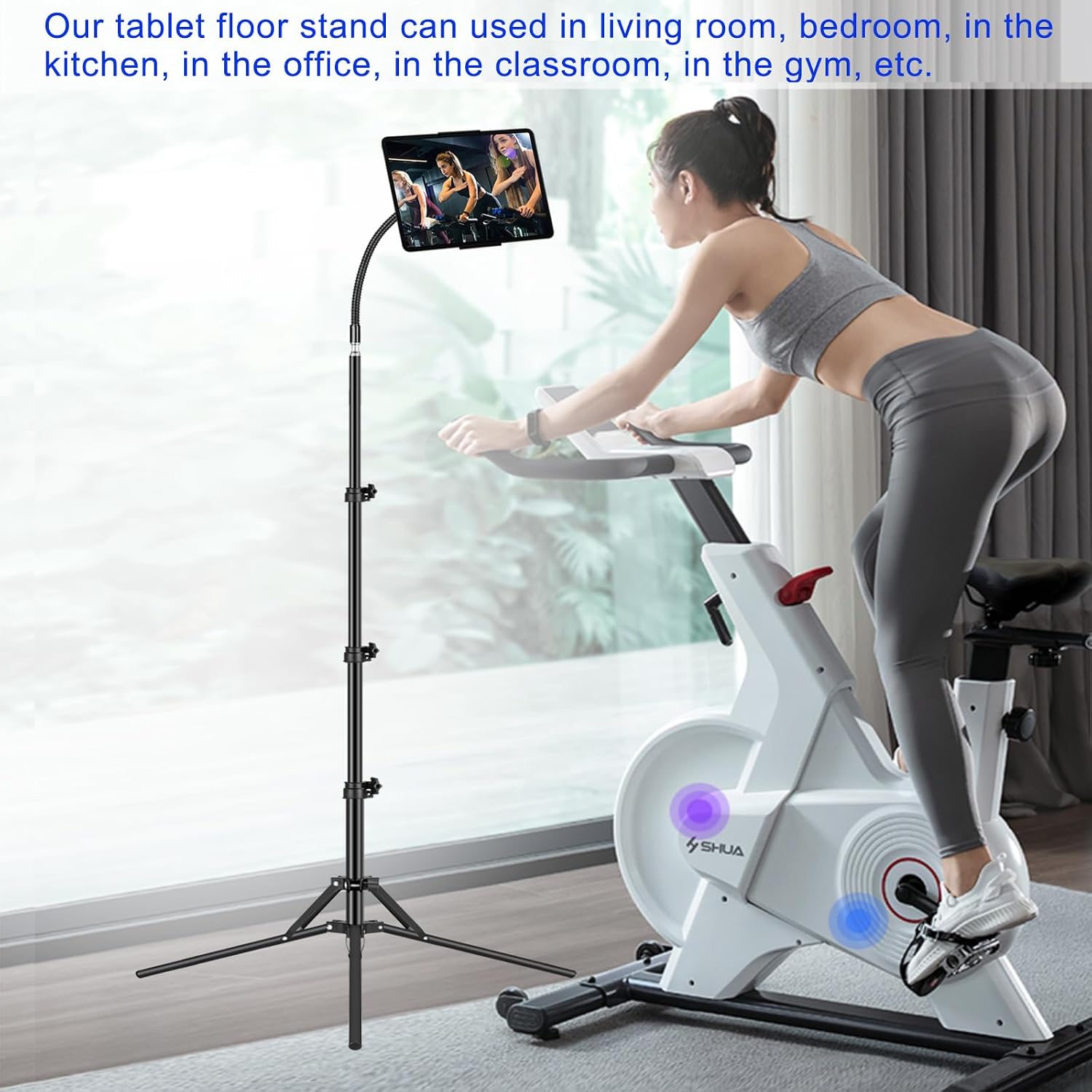 Detalle de iPad Gooseneck 65-inch Floor Tripod Stand for tablets