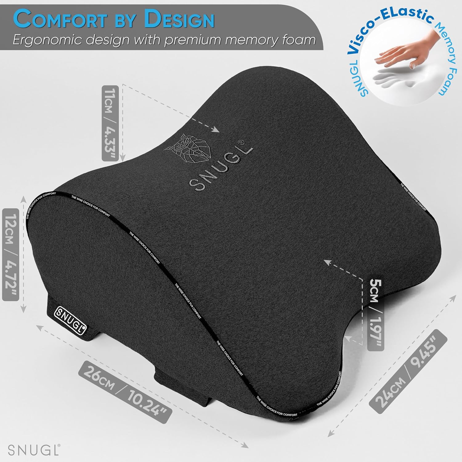 Thumbnail 2 de SNUGL Car Neck Support Pillow memory foam travel cushion