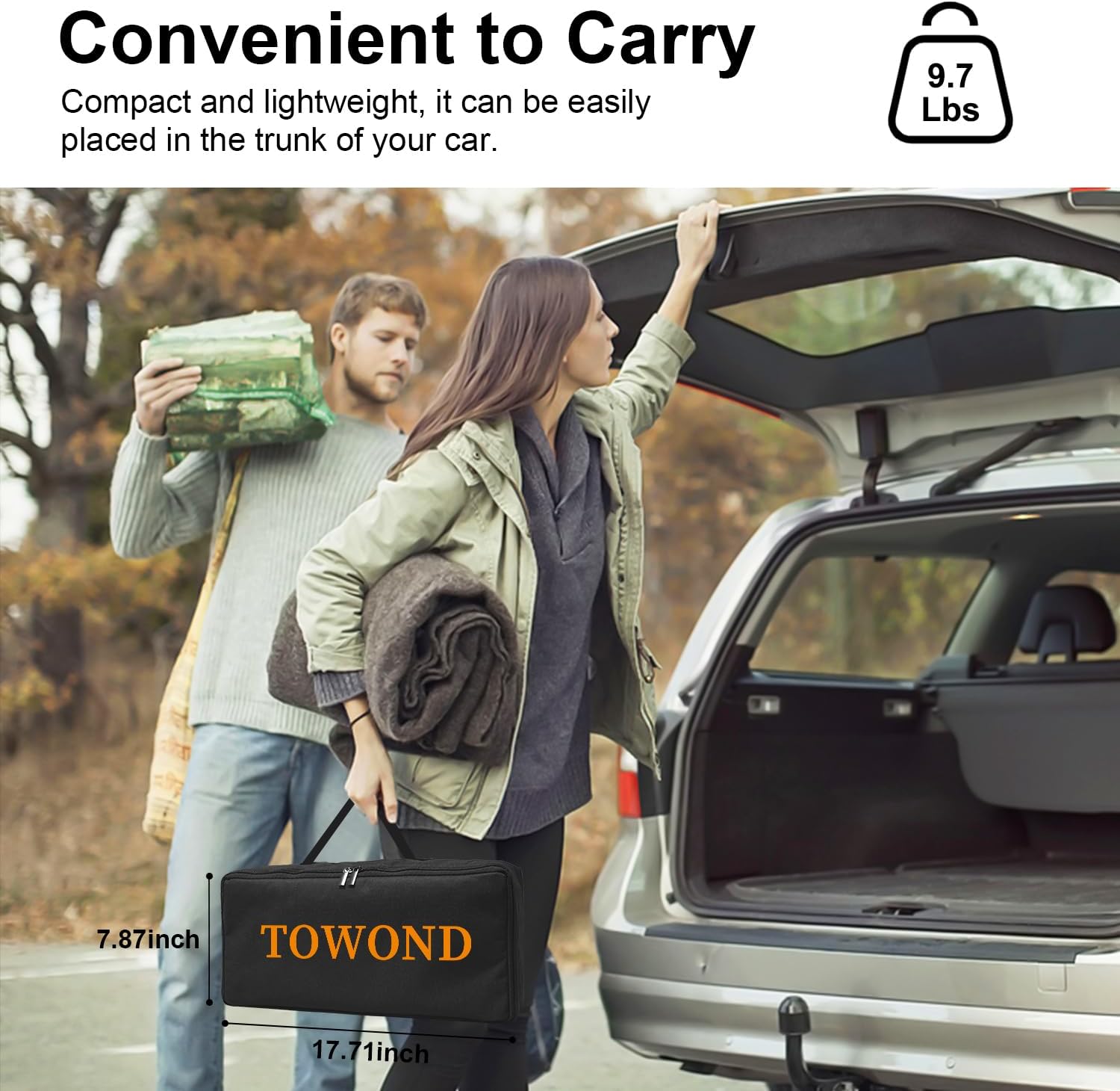 Thumbnail 1 de TOWOND 120-inch Outdoor Projector Screen with Stand (16:9, Foldable, Double-Sided, Carry Bag)