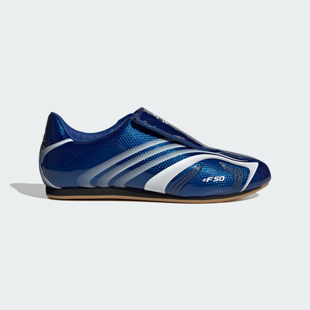 Detalle de Zapatilla Taekwondo F50 de Adidas – azul