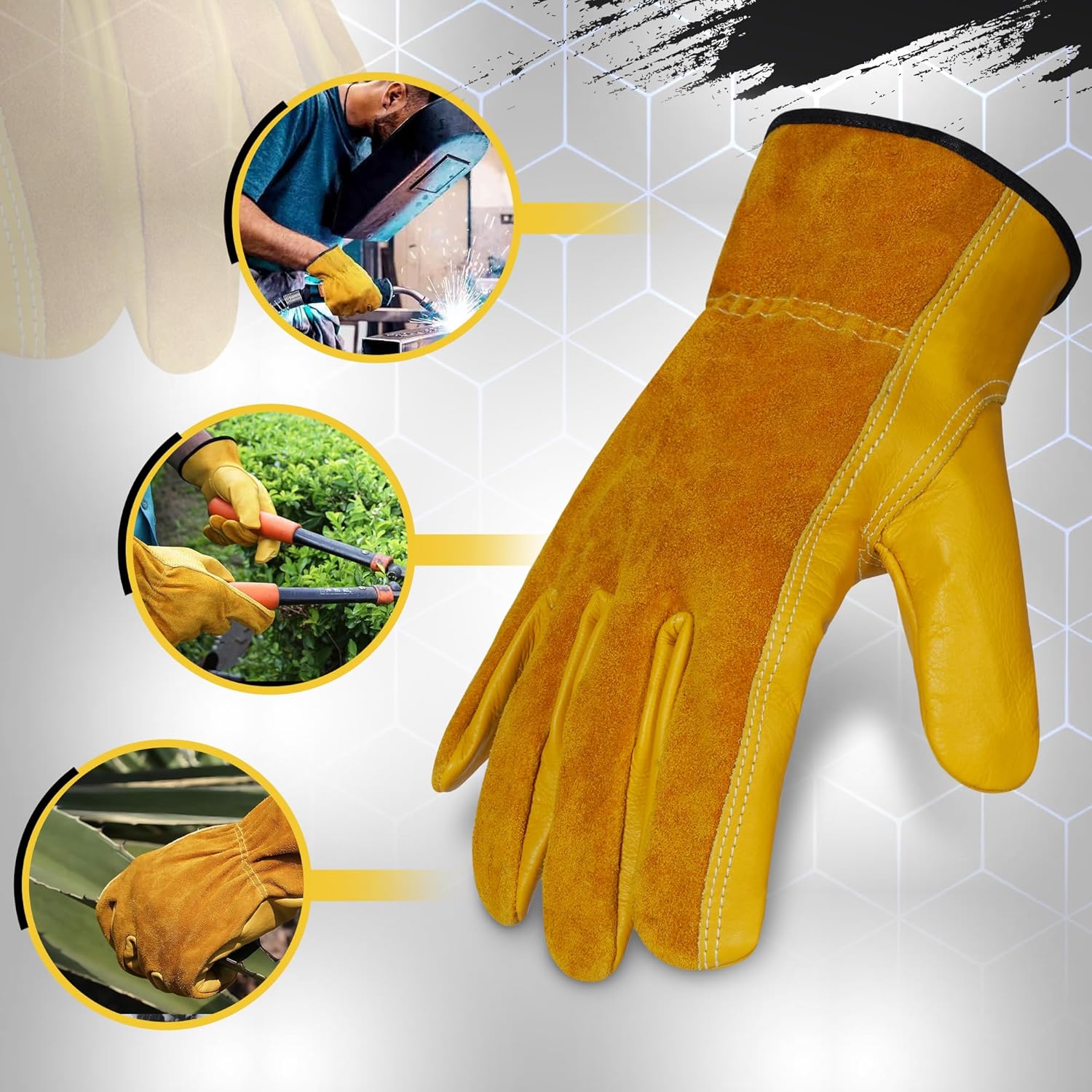Thumbnail 6 de Pure Sharp Thorn Proof Gardening Gloves for Men & Women — Cowhide Leather for Rose Pruning & Cactus