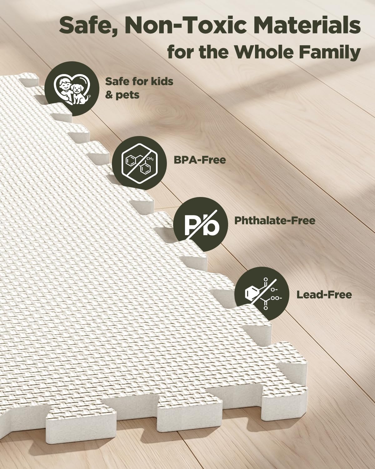 Thumbnail 5 de VivaLuz VLBG06-GM4-12 EVA Puzzle Exercise Mats, 16 Tiles, 64 Sq. Ft.