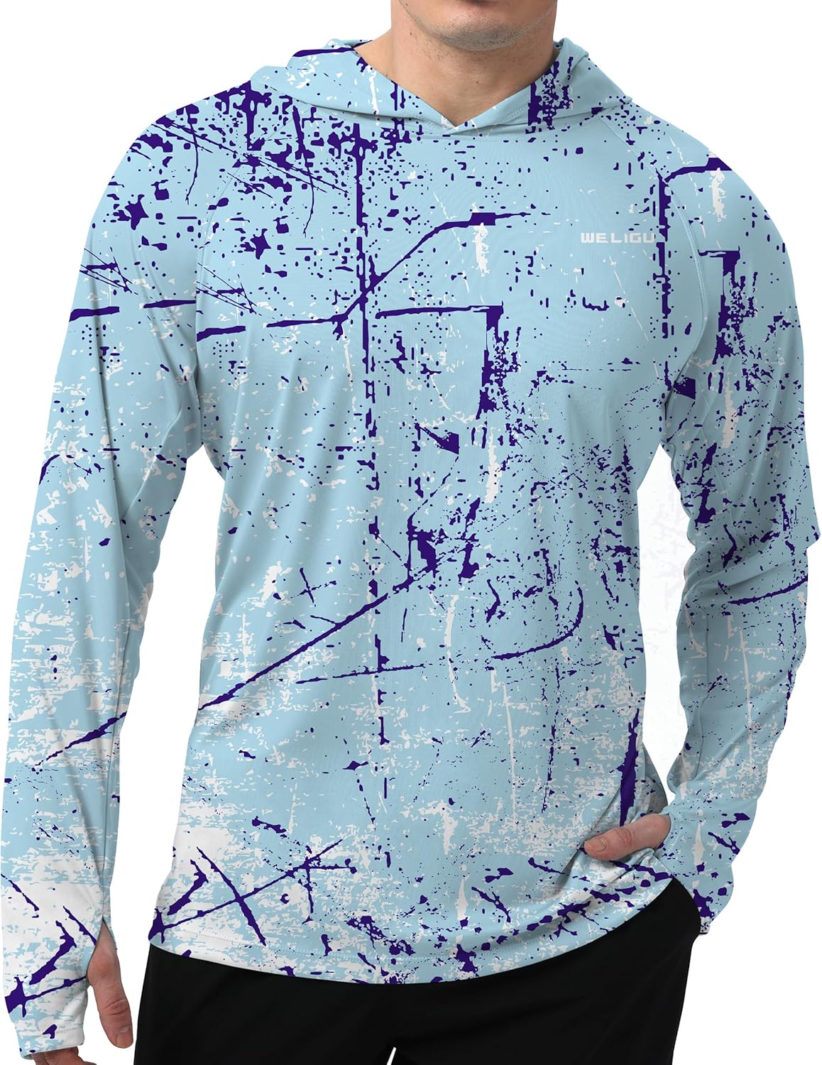 Thumbnail 6 de Men's UPF 50+ Sun Protection Hoodie Shirt – Long Sleeve Lightweight UV Shirt for Outdoor Activities