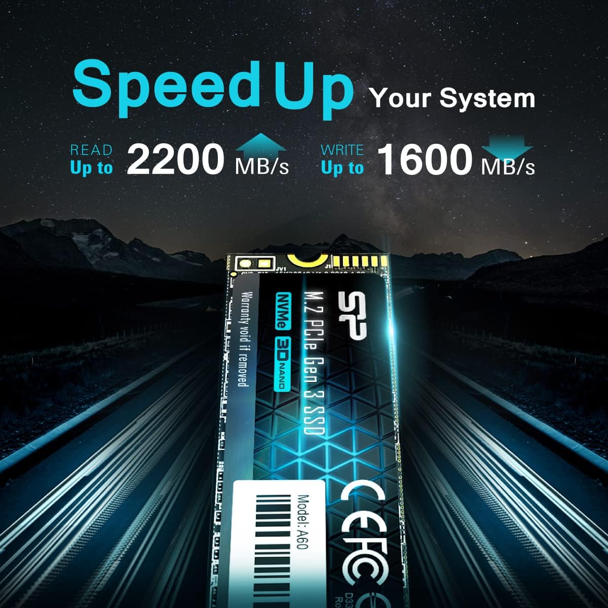 Thumbnail 1 de Silicon Power P34A60 2TB NVMe M.2 2280 PCIe Gen3x4 SSD