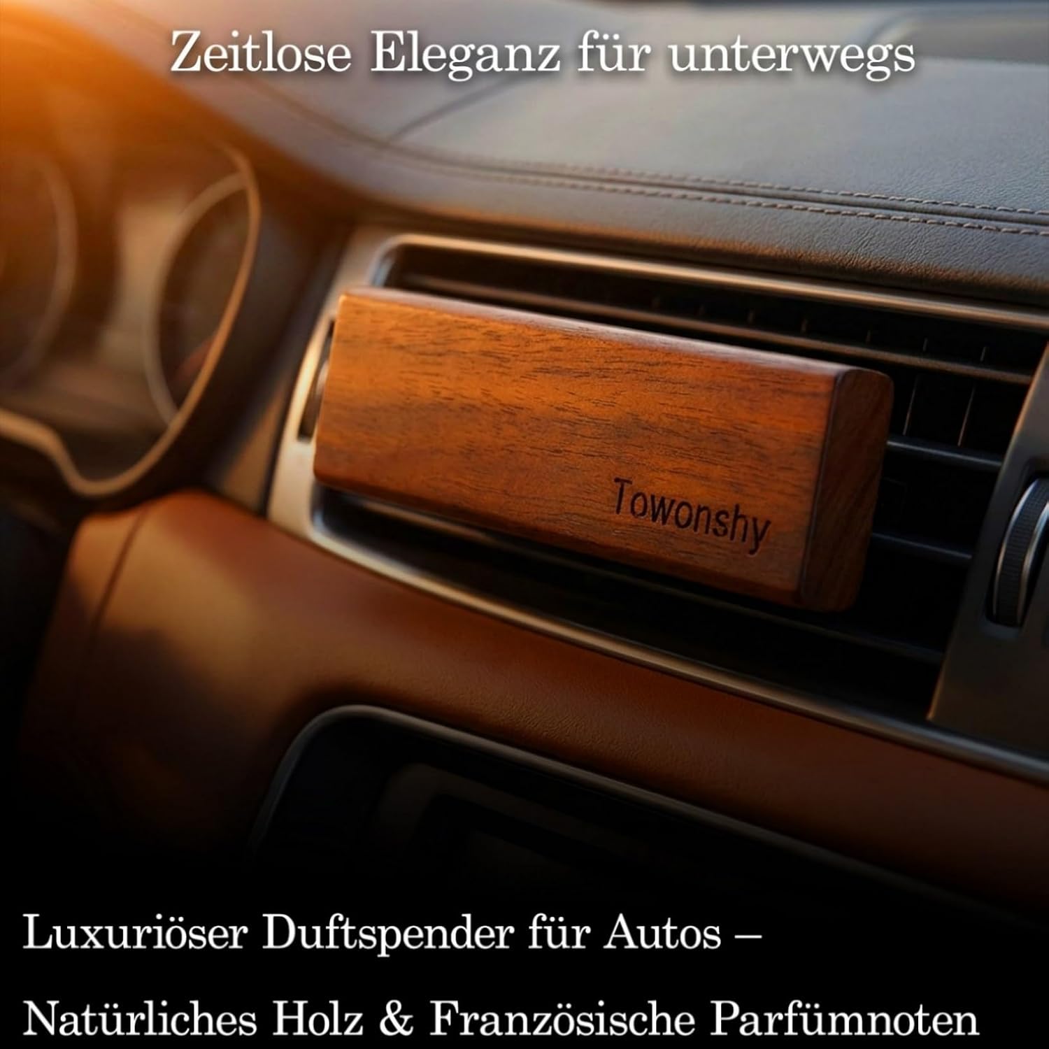 Detalle 2 de Towonshy Auto Duft Holzhalterung 2er Set
