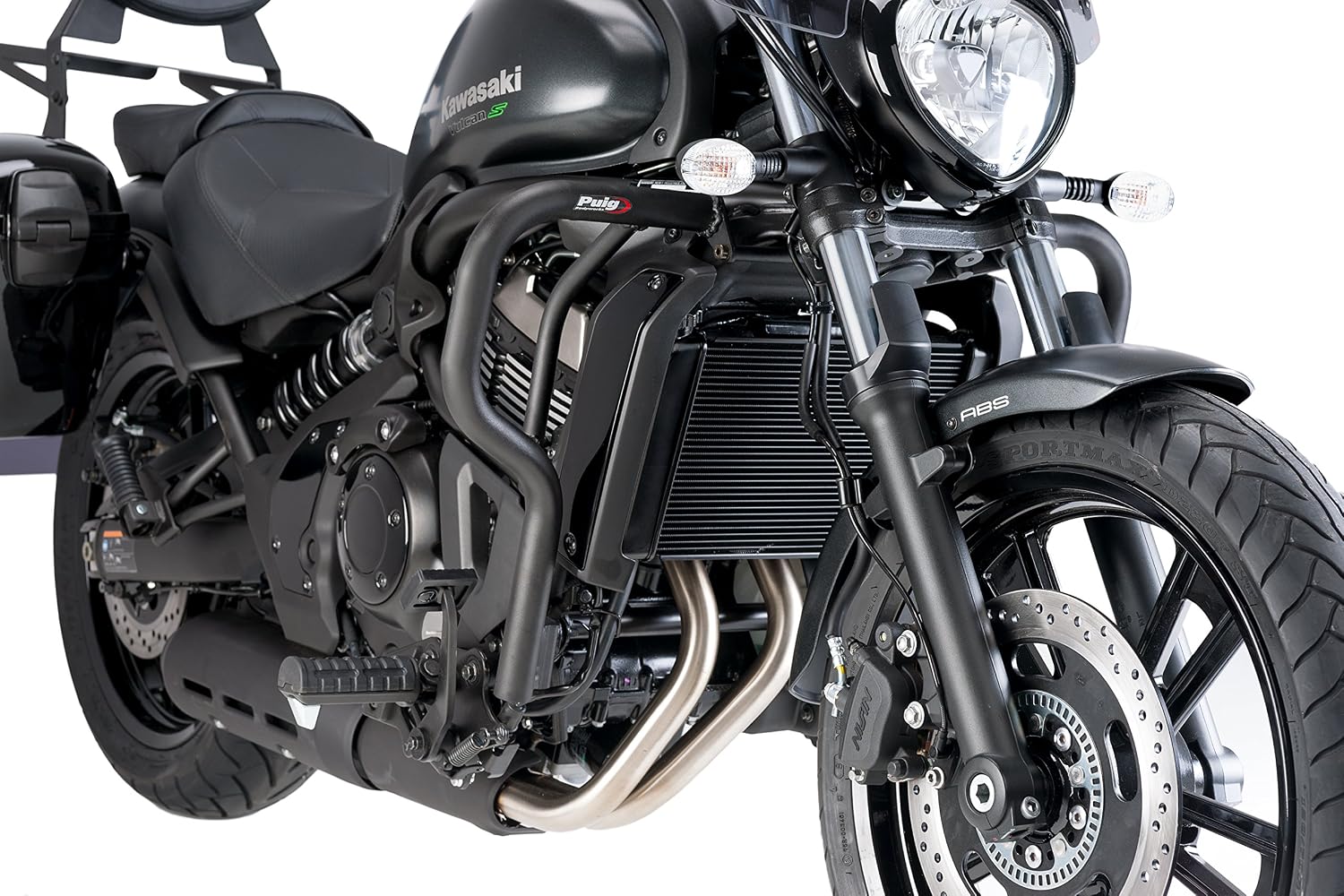 Detalle 2 de Puig 8544N pałąk ochronny do Kawasaki Vulcan S, czarny, ze stali stopowej