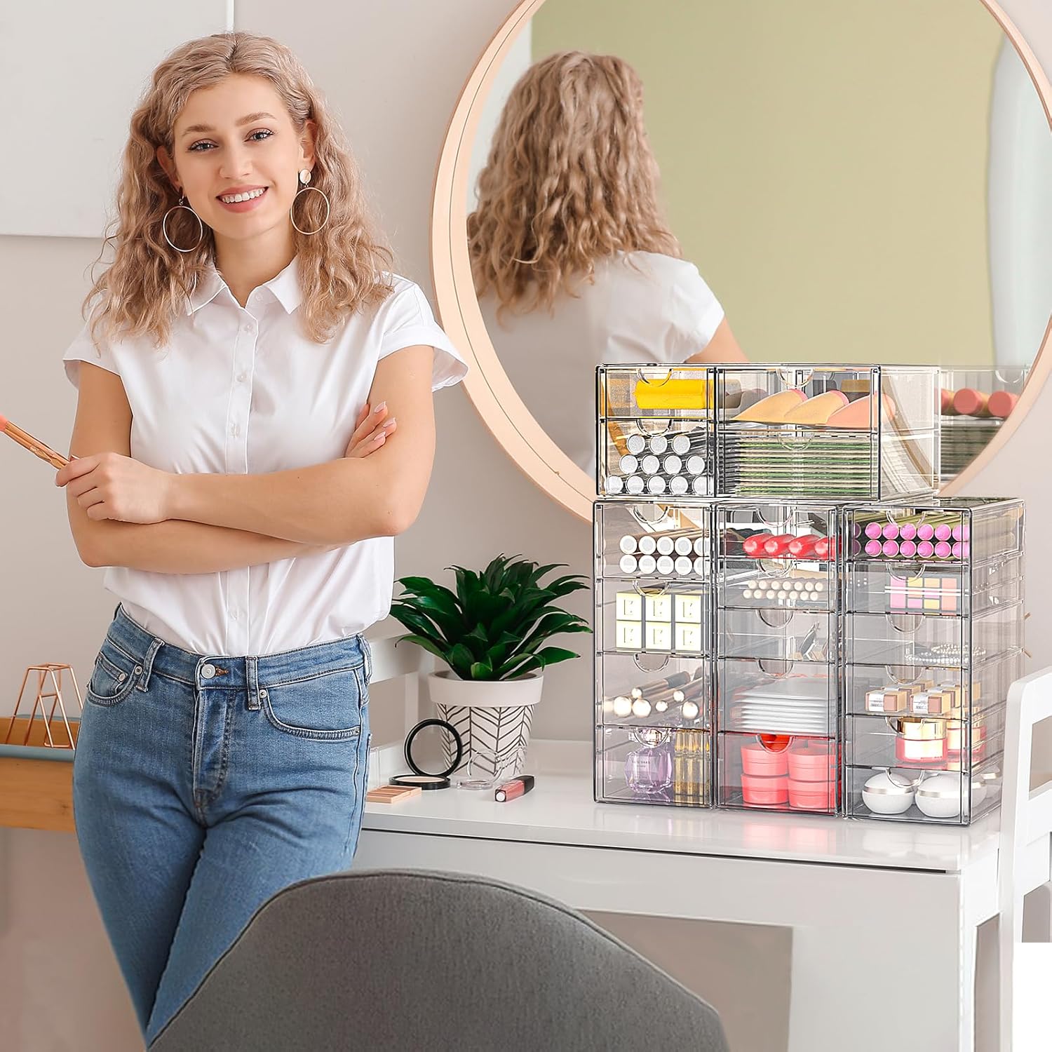 Thumbnail 5 de GoMaihe Acryl Organizer 7 Schubladen 📦