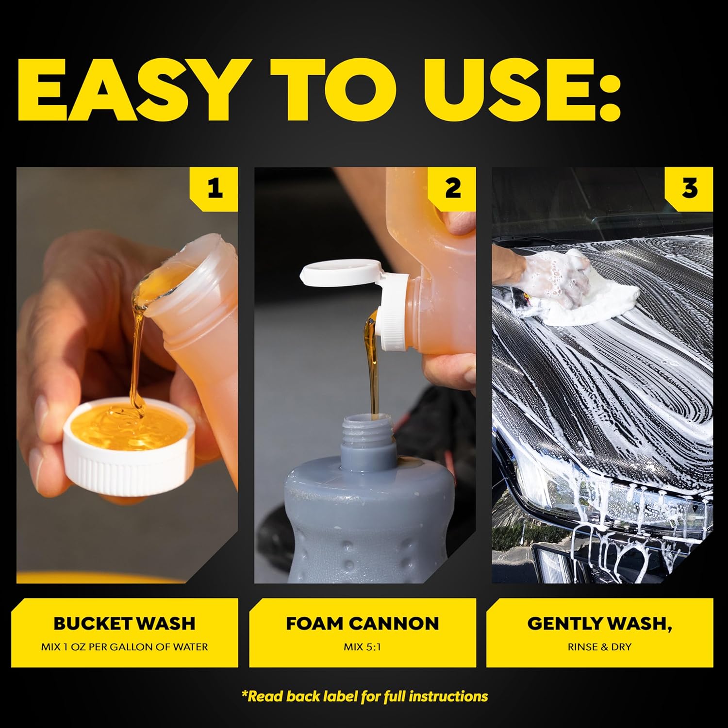 Detalle 2 de Meguiar’s Gold Class Foaming Car Wash Cleaner (Gold Class) — Foam Cannon Ready, 5:1 Dilution