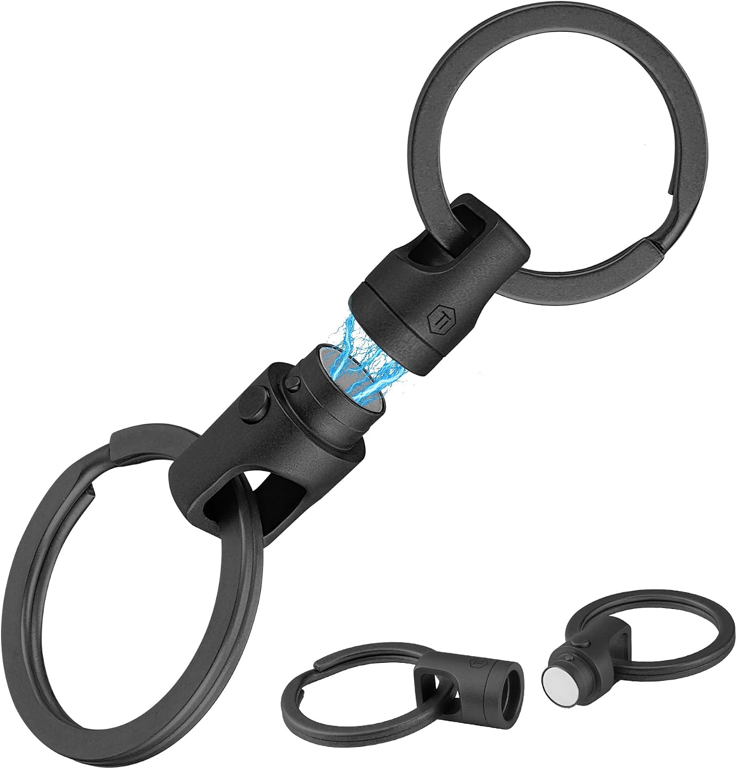 KeyUnity Titanium key holder ring, 360° swivel