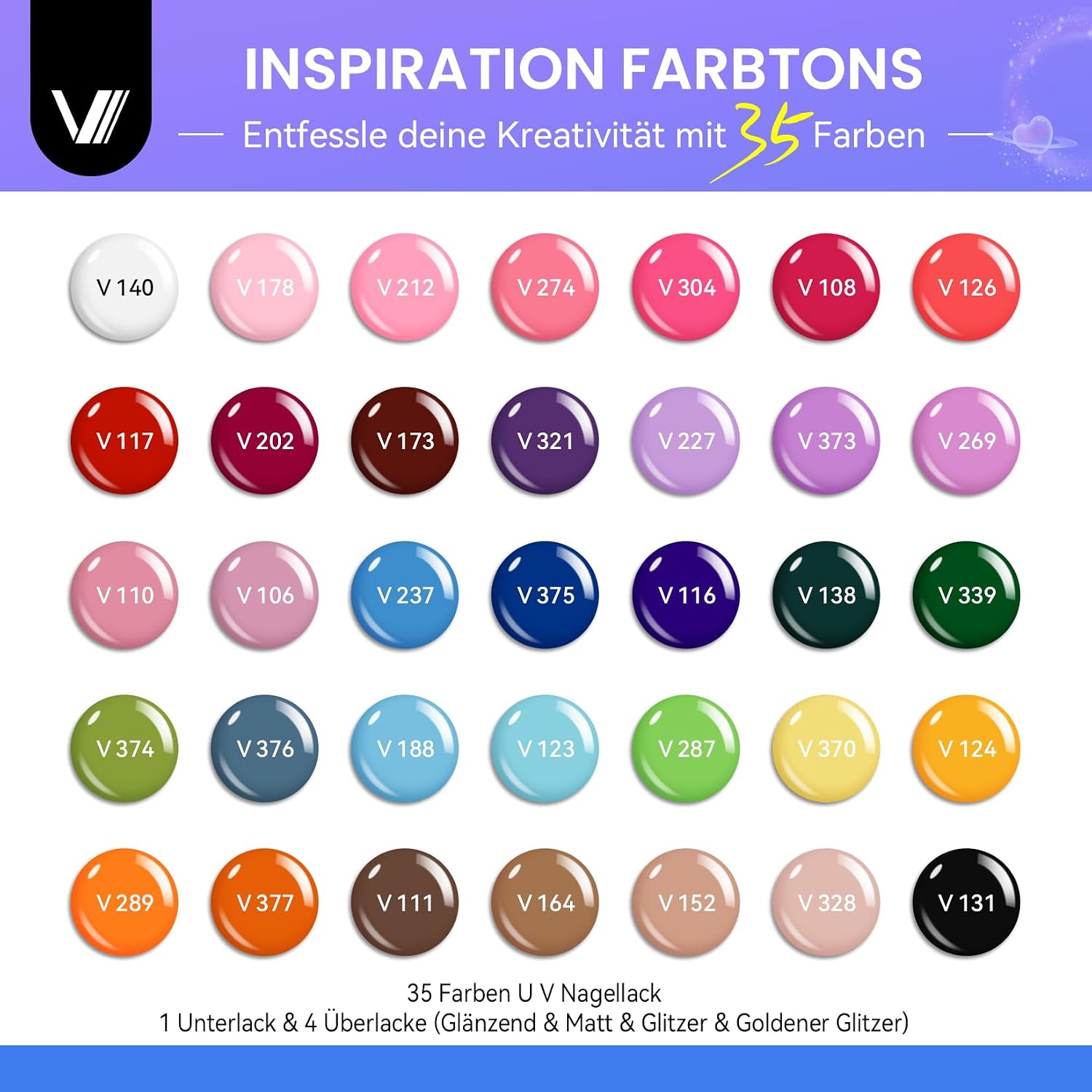 Thumbnail 1 de VANREESA Gel Nägel Set – 35 Farben UV/LED Nagellack mit 48W Lampe und Profi-Werkzeug