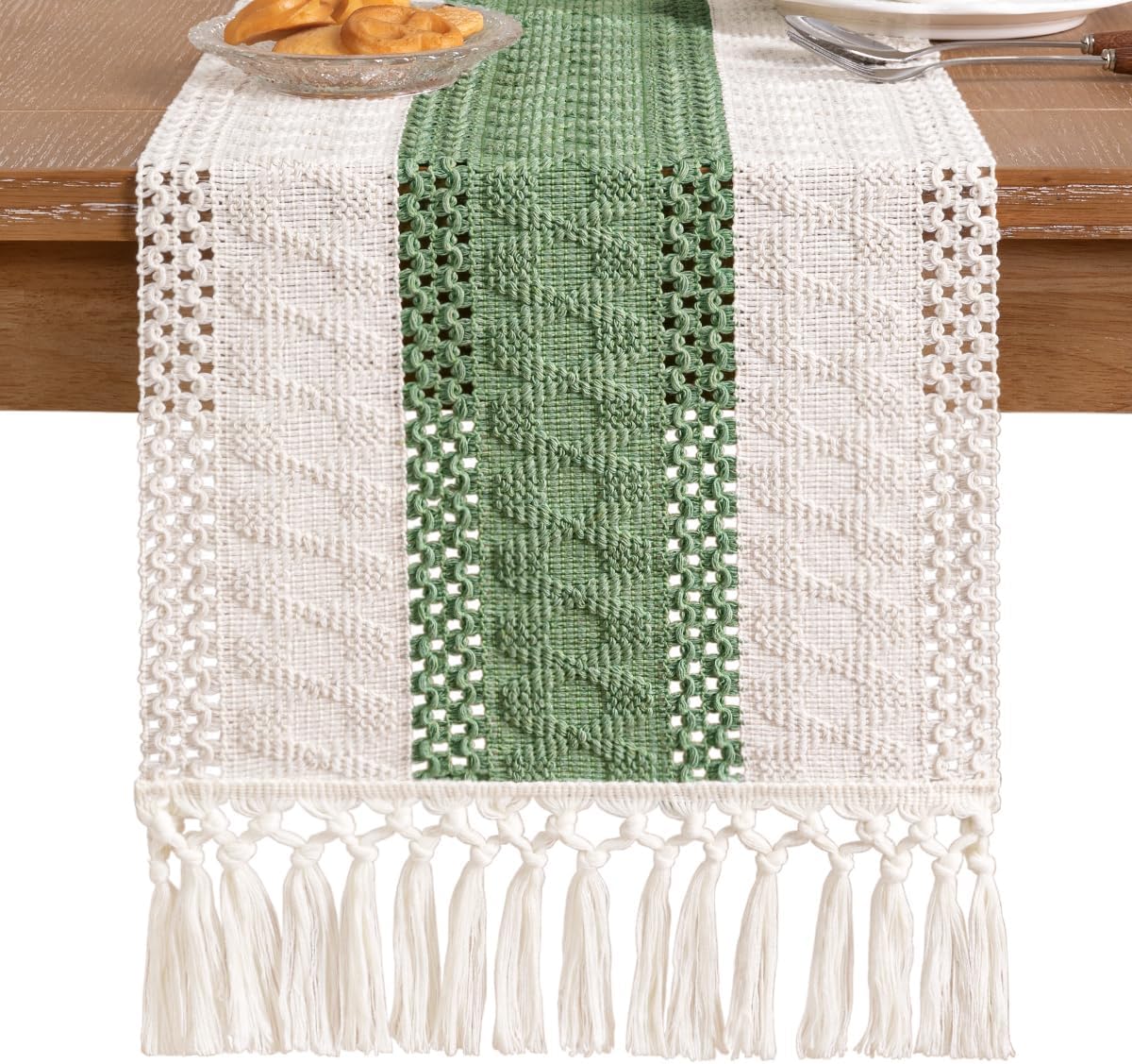 Detalle 1 de Boho Cotton Table Runner, 12x72 in