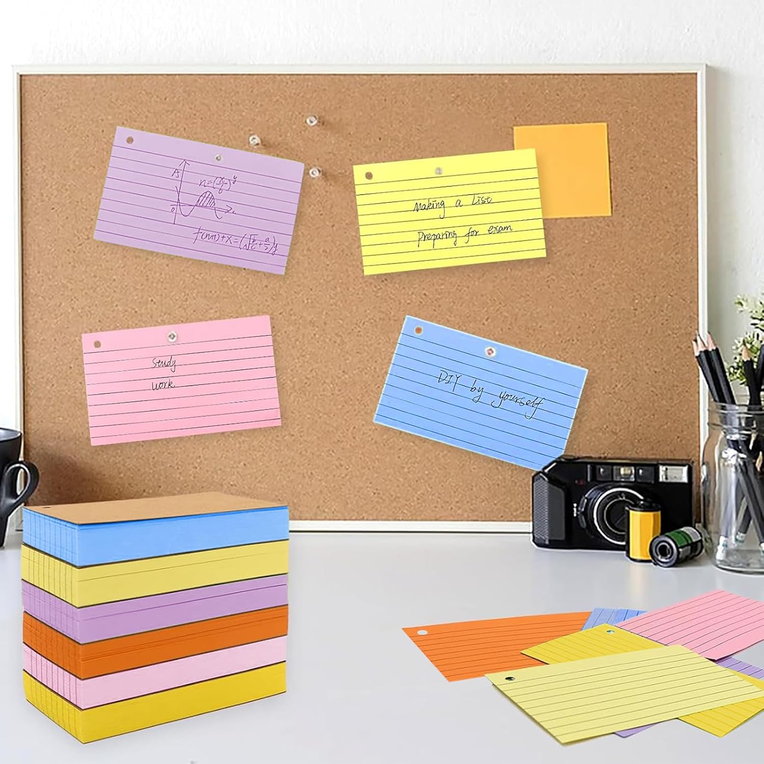 Detalle de Newthinking Revision Flash Cards 5x3 inches (600 pcs) with 6 metal binder rings