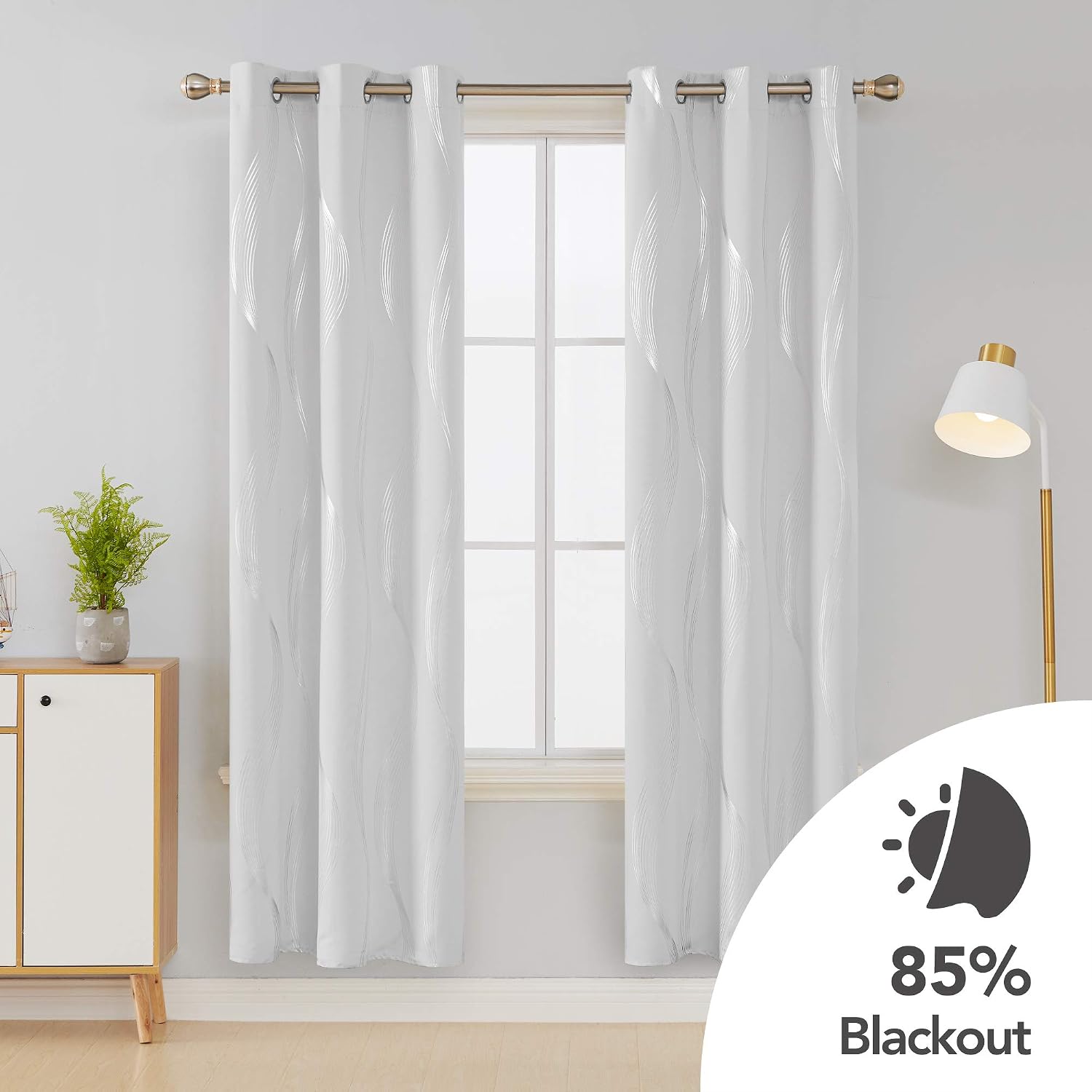 Detalle 2 de Deconovo blackout curtains, 42 x 72 inches