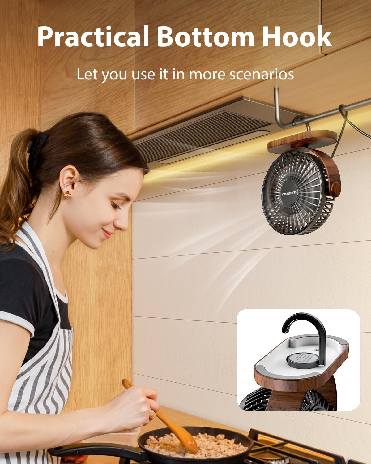 Thumbnail 3 de SWEETFULL Desk Fan 3-speed, dual 360° adjustment 🌬