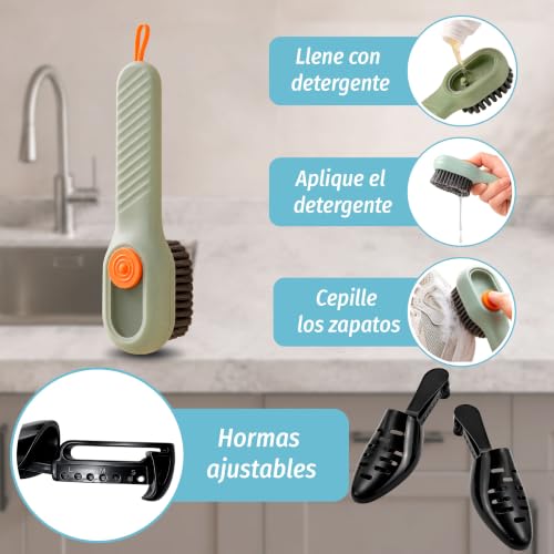 Thumbnail 3 de NYIKA: Bolsa para lavar zapatillas en lavadora (2 bolsas) + 2 hormas + cepillo - kit completo