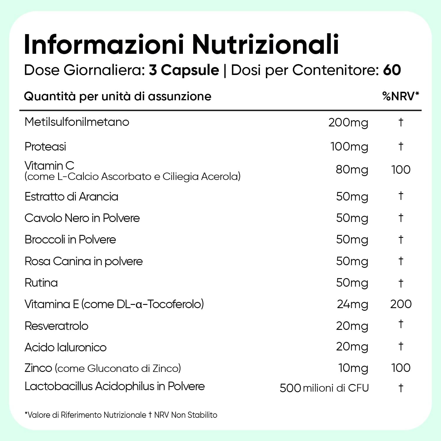 Thumbnail 4 de Collagene vegano e Acido ialuronico WeightWorld, 180 capsule con Vitamina C, E, Zinco, Resveratrolo e MSM