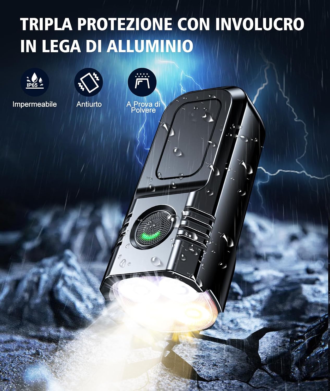 Detalle de Babacom Luci Bicicletta LED 1300 lumen