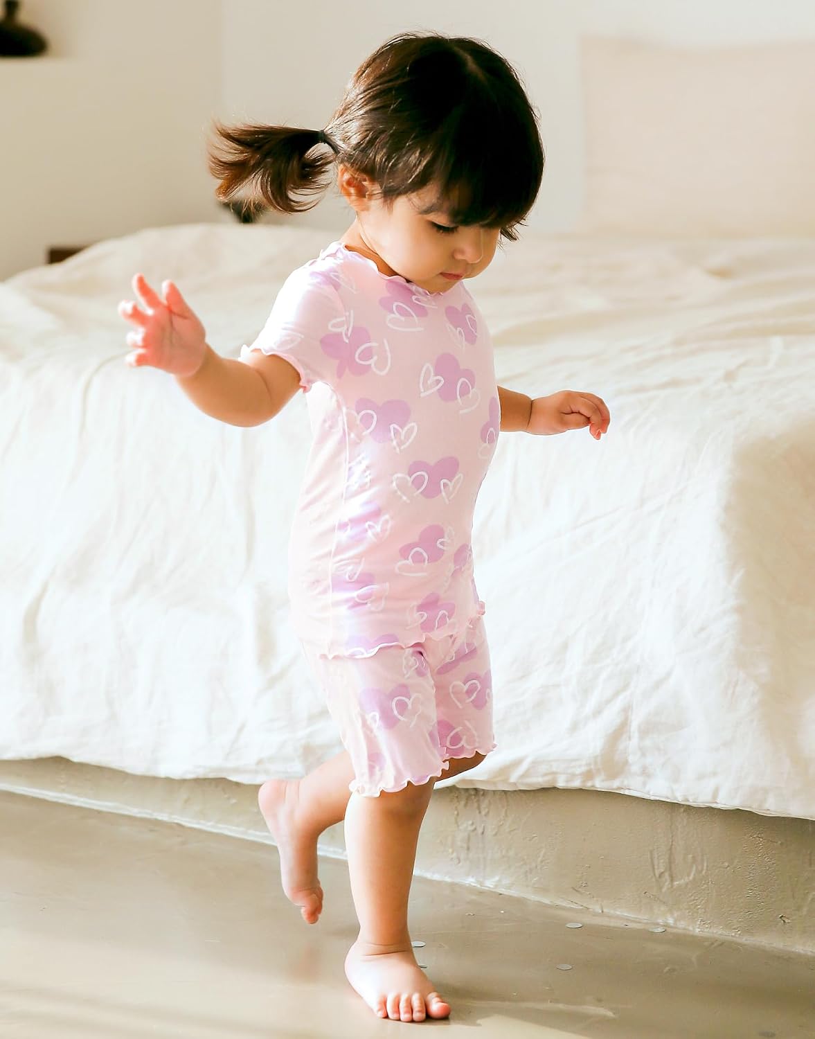 Thumbnail 3 de VAENAIT Baby toddler sleepwear pajamas (bunny/rabbit & floral) in viscose