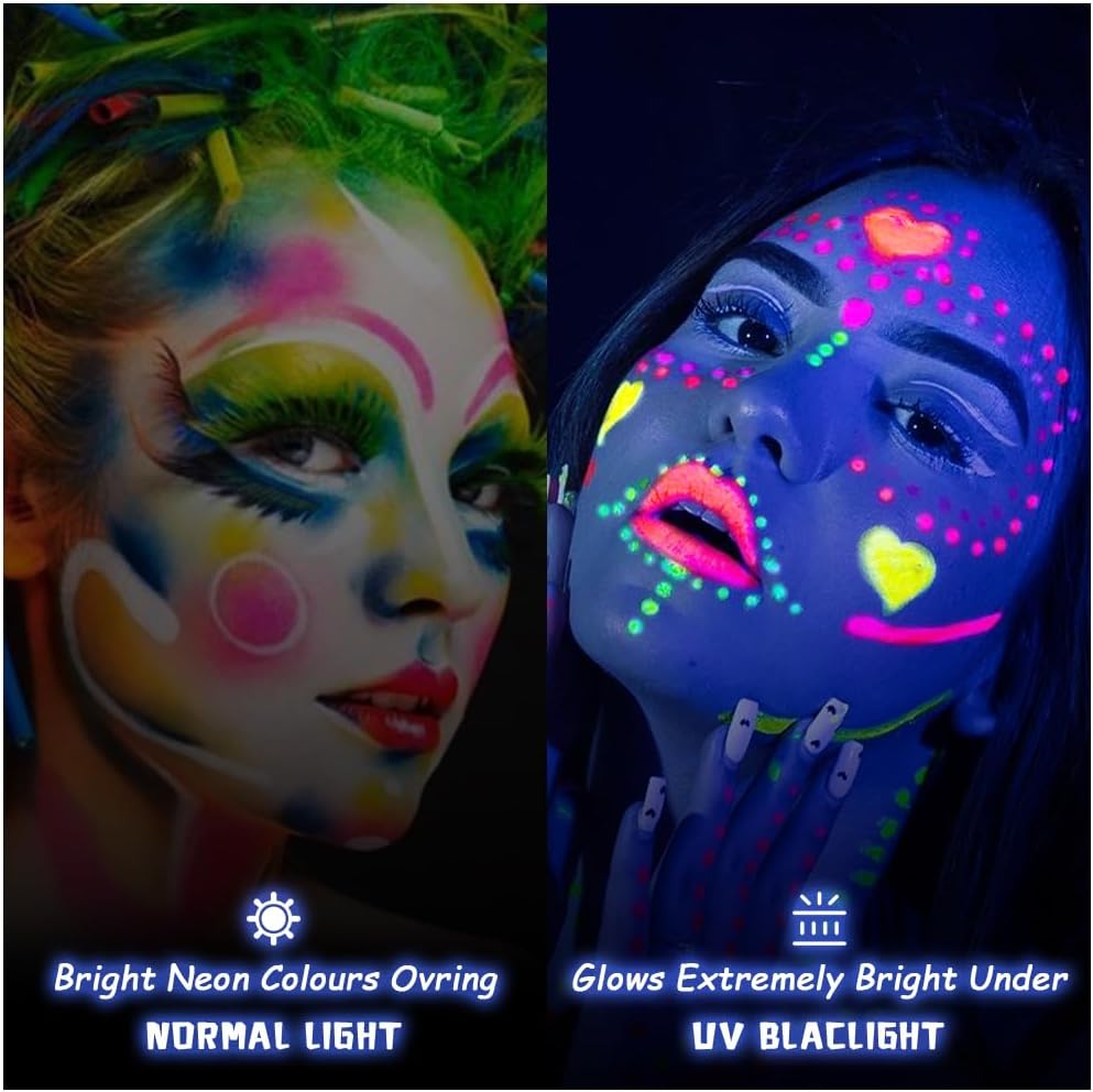 Thumbnail 2 de URAQT Body Paint Neon 8 colori trucco 🎨