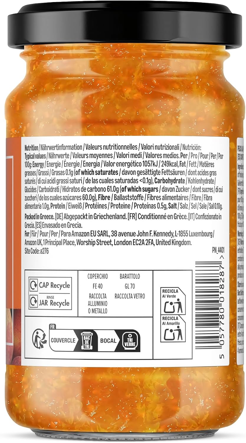 Detalle 2 de by Amazon Confiture de pêches 454 g 🍯