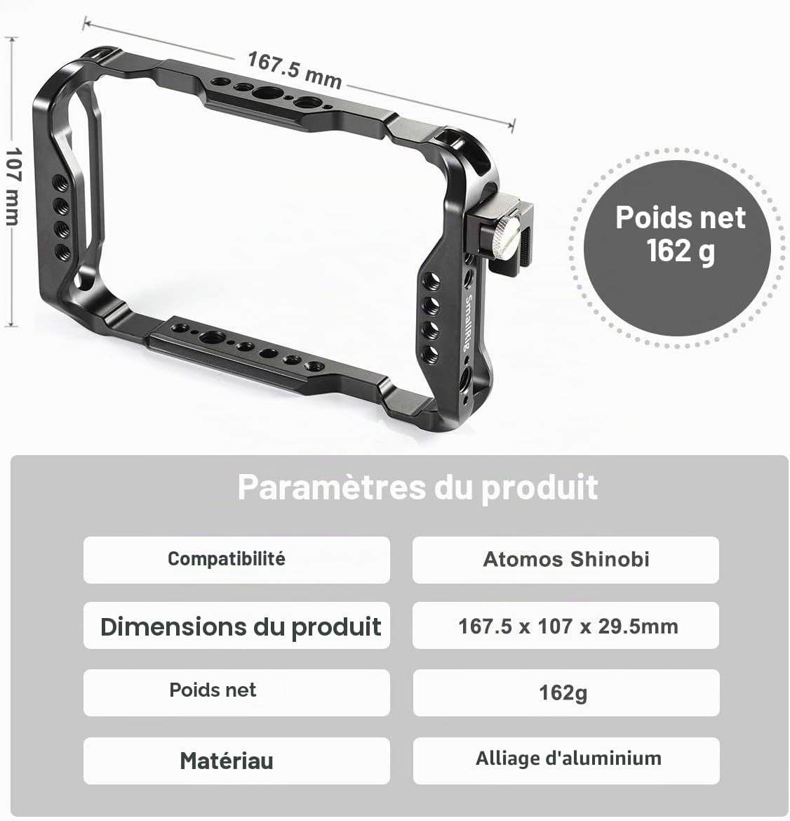 Thumbnail 6 de SMALLRIG 5 Pouces Cage pour Atomos Shinobi - 2305