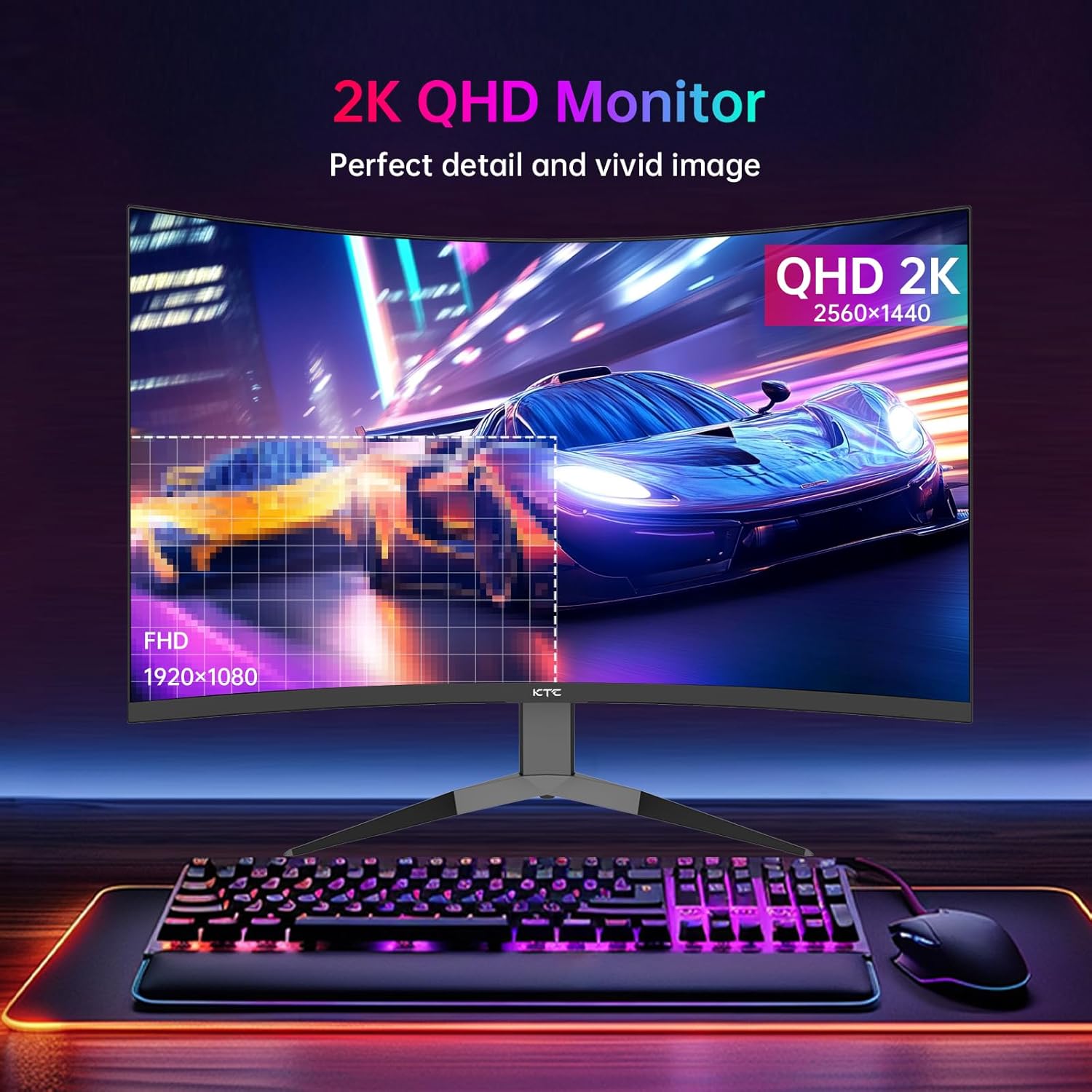 Detalle de KTC H32S25E 32" 240Hz 1440p Curved Gaming Monitor