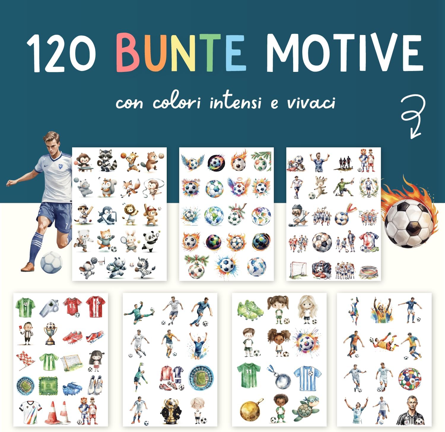 Detalle de Famifidus 120 tatuaggi temporanei per bambini, set skin-friendly per feste e compleanni