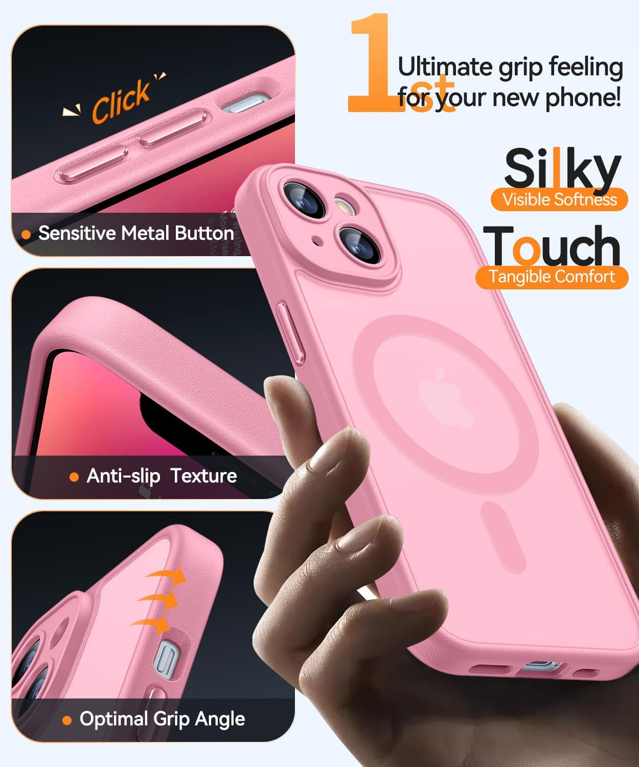 Detalle 2 de iPhone 14 MagSafe case 6.1 inch, Pink
