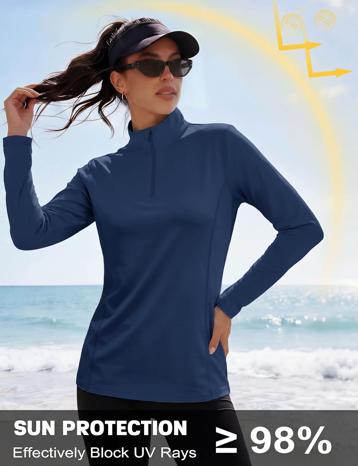 Detalle 2 de MAGCOMSEN Women's 1/4 Zip UPF50+ Shirt