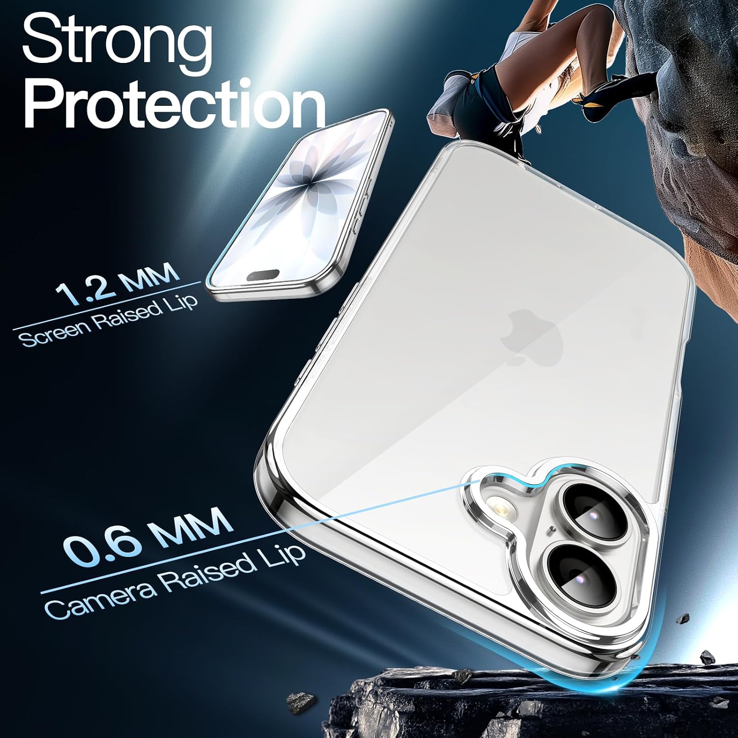 Detalle 2 de JETech Cover per iPhone 17 da 6,3 pollici trasparente antiurto e anti-ingiallimento