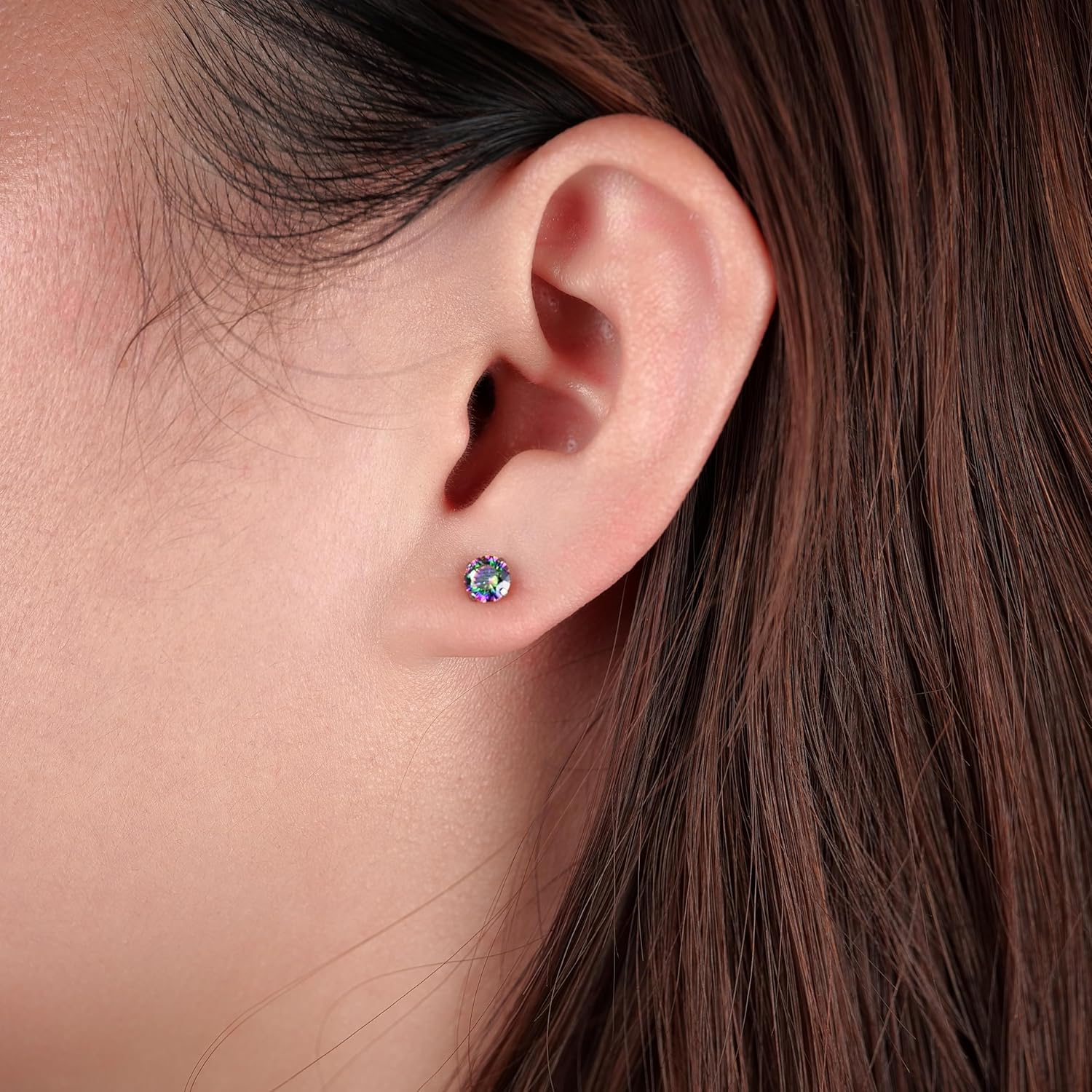 Thumbnail 5 de Limerencia Titan Ohrringe mit Schraubverschluss – 5 mm Zirkonia, hypoallergen, für empfindliche Ohren
