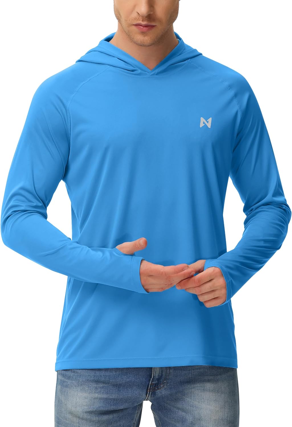 Detalle de isnowood Sun Shirt UPF 50+ Men's Long Sleeve Fishing Shirt with UV Protection Hoodie