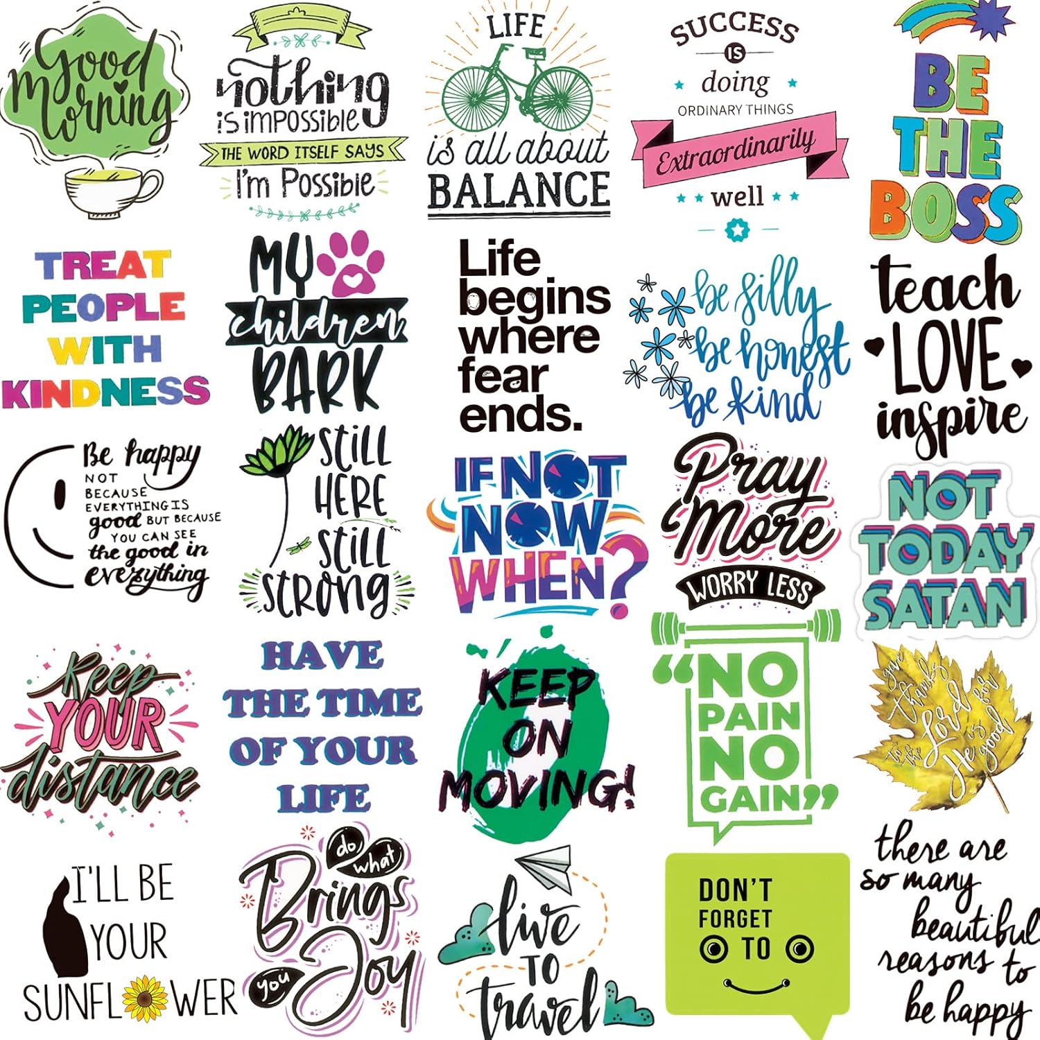 Thumbnail 2 de 300PCS Motivational Words Stickers for Adults 🏷️