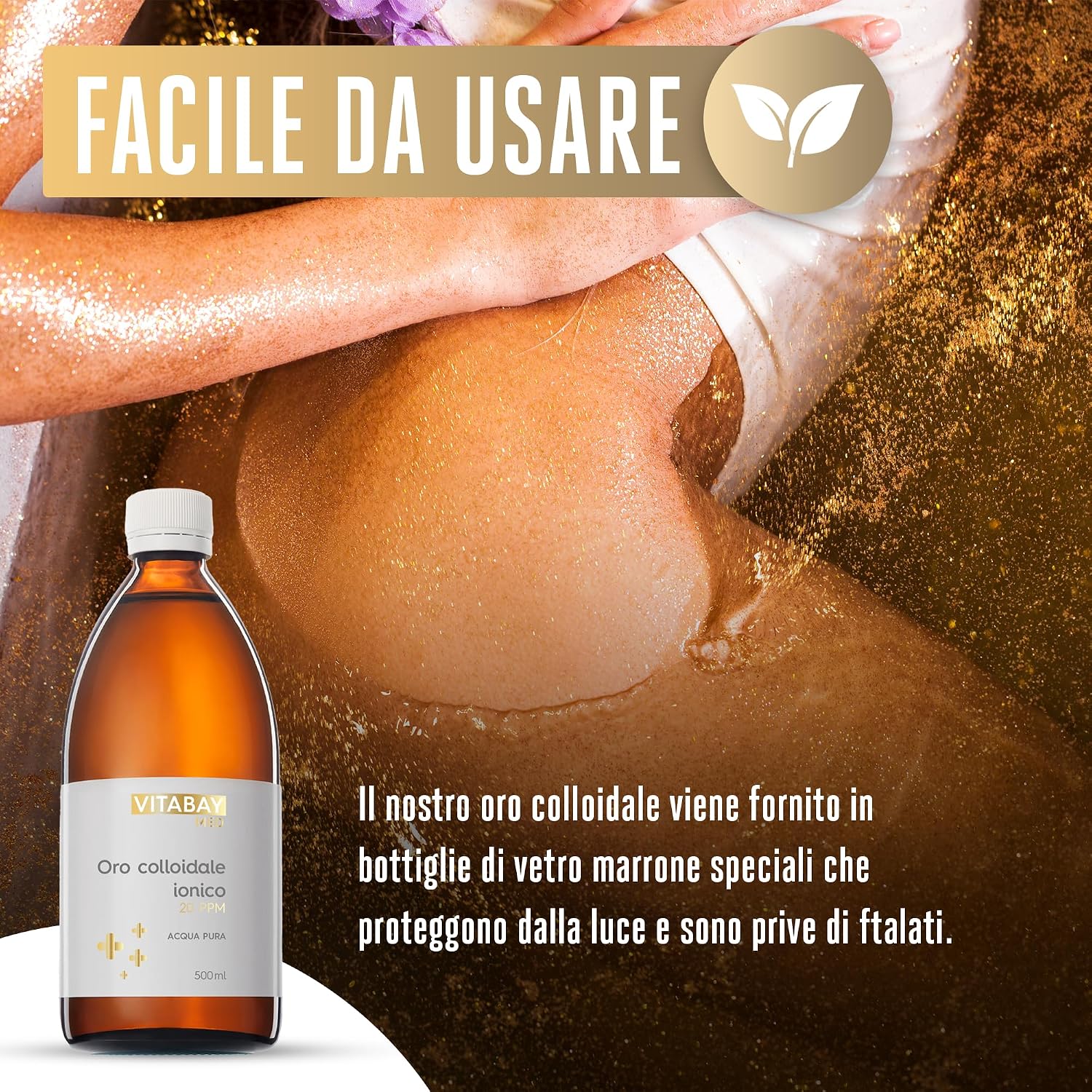 Detalle 2 de Vitabay Oro colloidale 20 ppm 500 ml