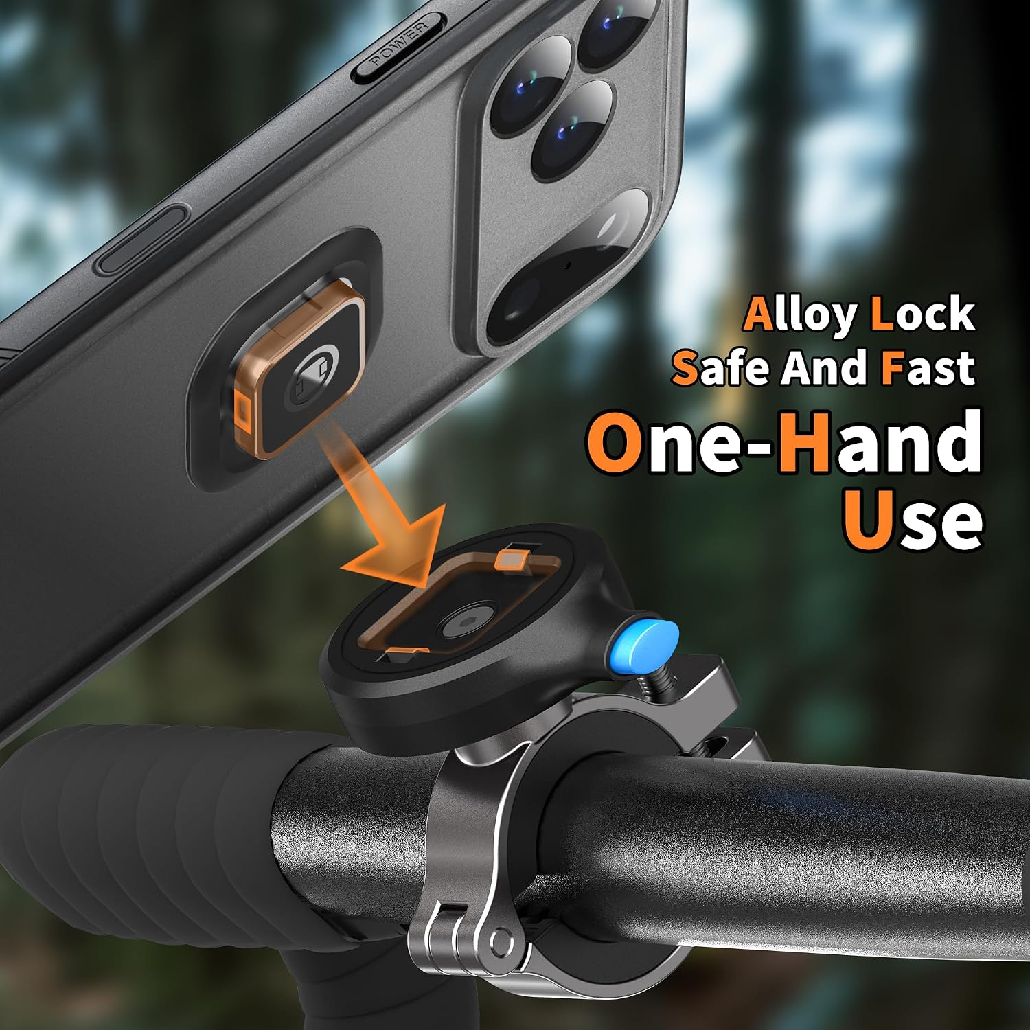 Thumbnail 5 de Cozycase Bike Phone Mount for iPhone 17 Pro: Waterproof, One‑Hand Locking, with Alloy Mount