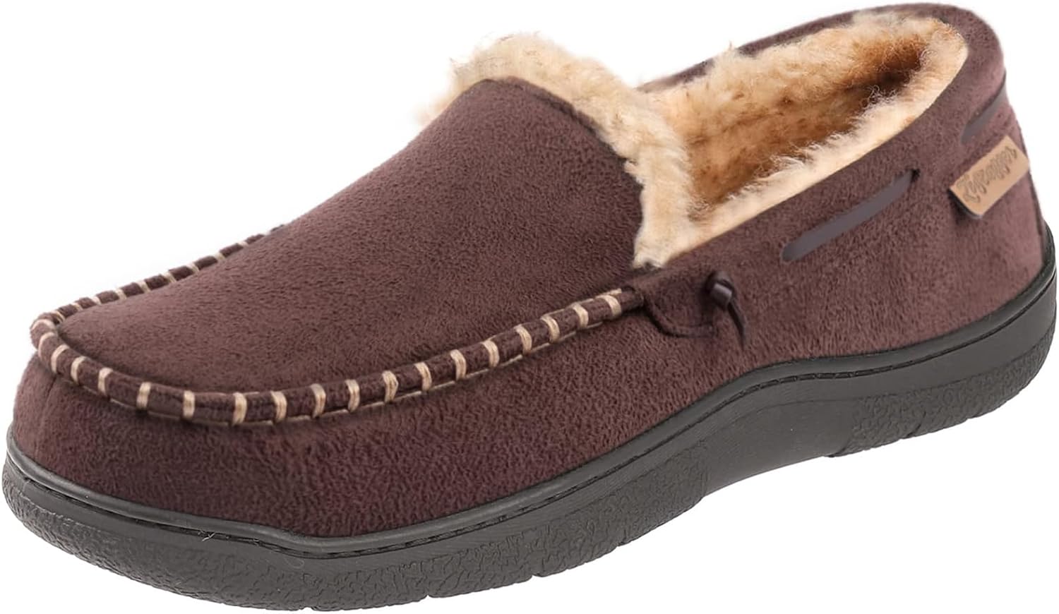 Detalle de Zigzagger Men's Moccasin Slippers with Hard Soles