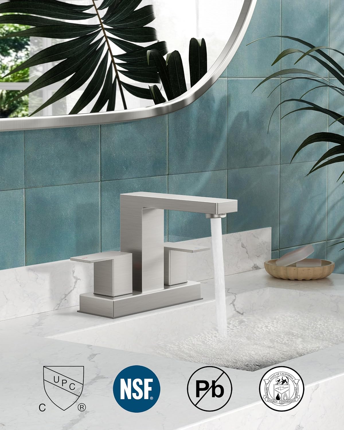 Detalle 2 de FORIOUS Bathroom Faucet 8-inch Centreset
