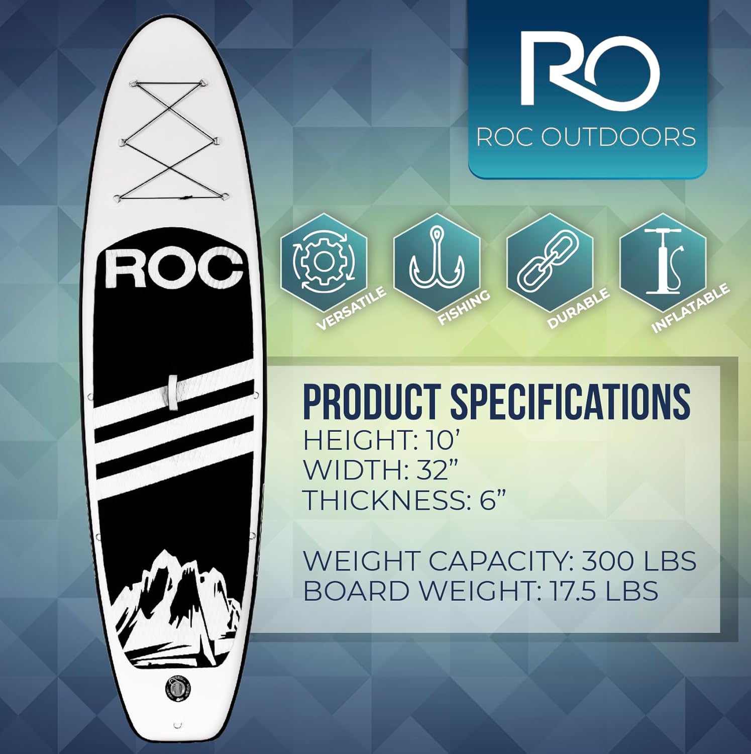Thumbnail 2 de Roc Inflatable SUP 33" Deck