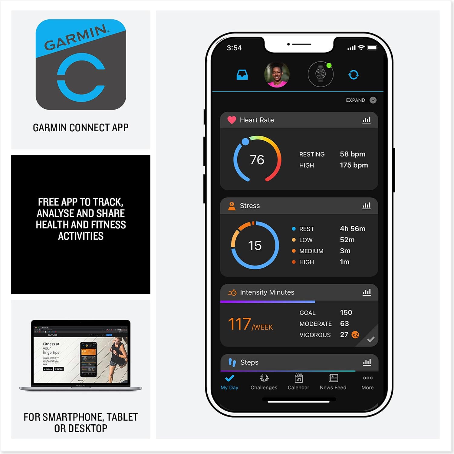 Thumbnail 3 de Garmin vívoactive 5 GPS Smartwatch with AMOLED Touchscreen
