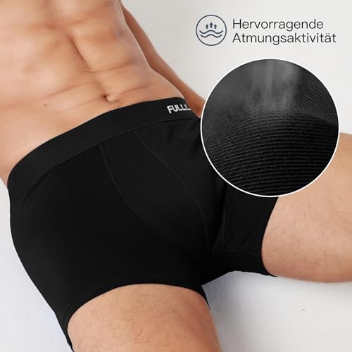 Detalle de Fullluwaa Boxershorts Herren – 10er Pack Baumwolle, atmungsaktiv & weich, ohne kratzenden Zettel