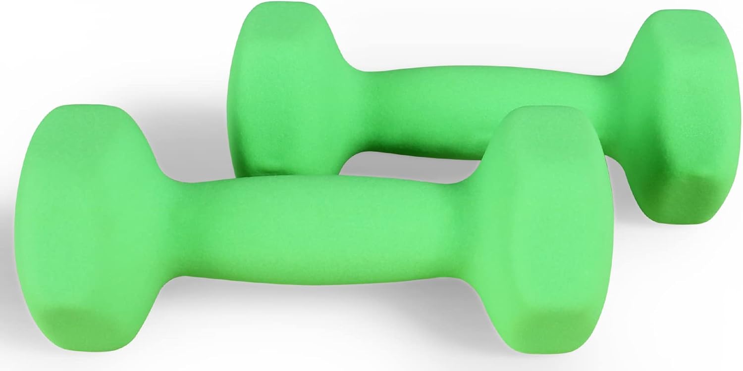 Thumbnail 2 de Fitvids Neoprene Dumbbell Hand Weights (Hex, Anti-Slip) Pair with Stand