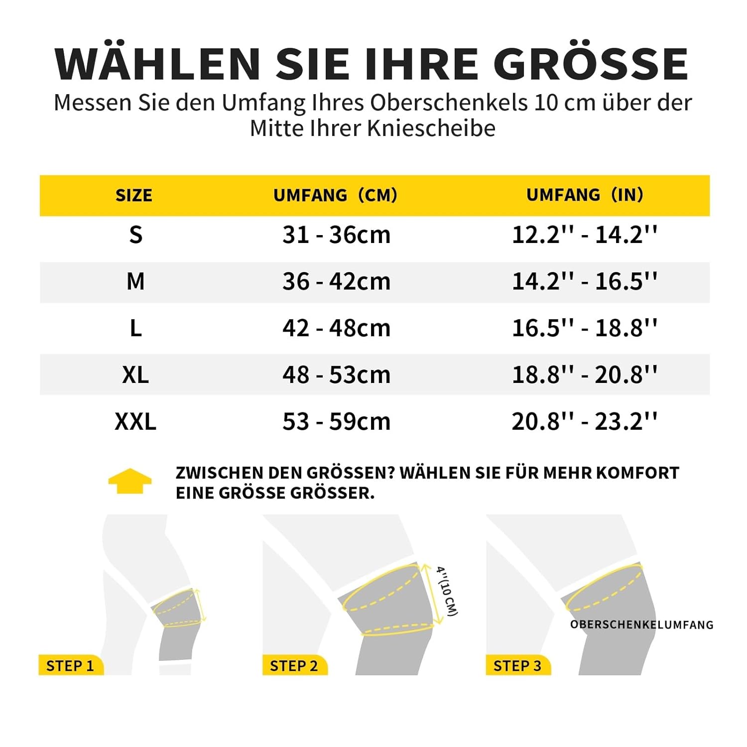 Thumbnail 1 de CAMBIVO Kniebandage Männer & Damen 2 Stück – Komprimierte Kniebandage mit Gel-Pads, 360° Schutz
