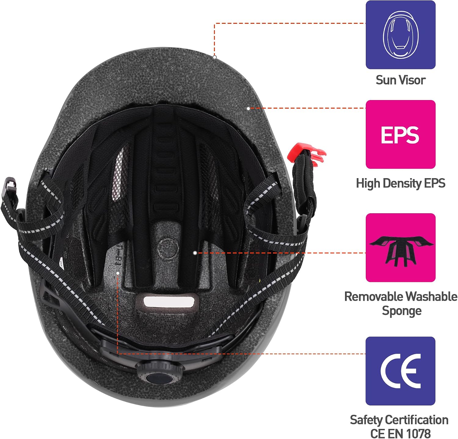 Thumbnail 4 de Bike Helmet Adjustable with USB LED Light