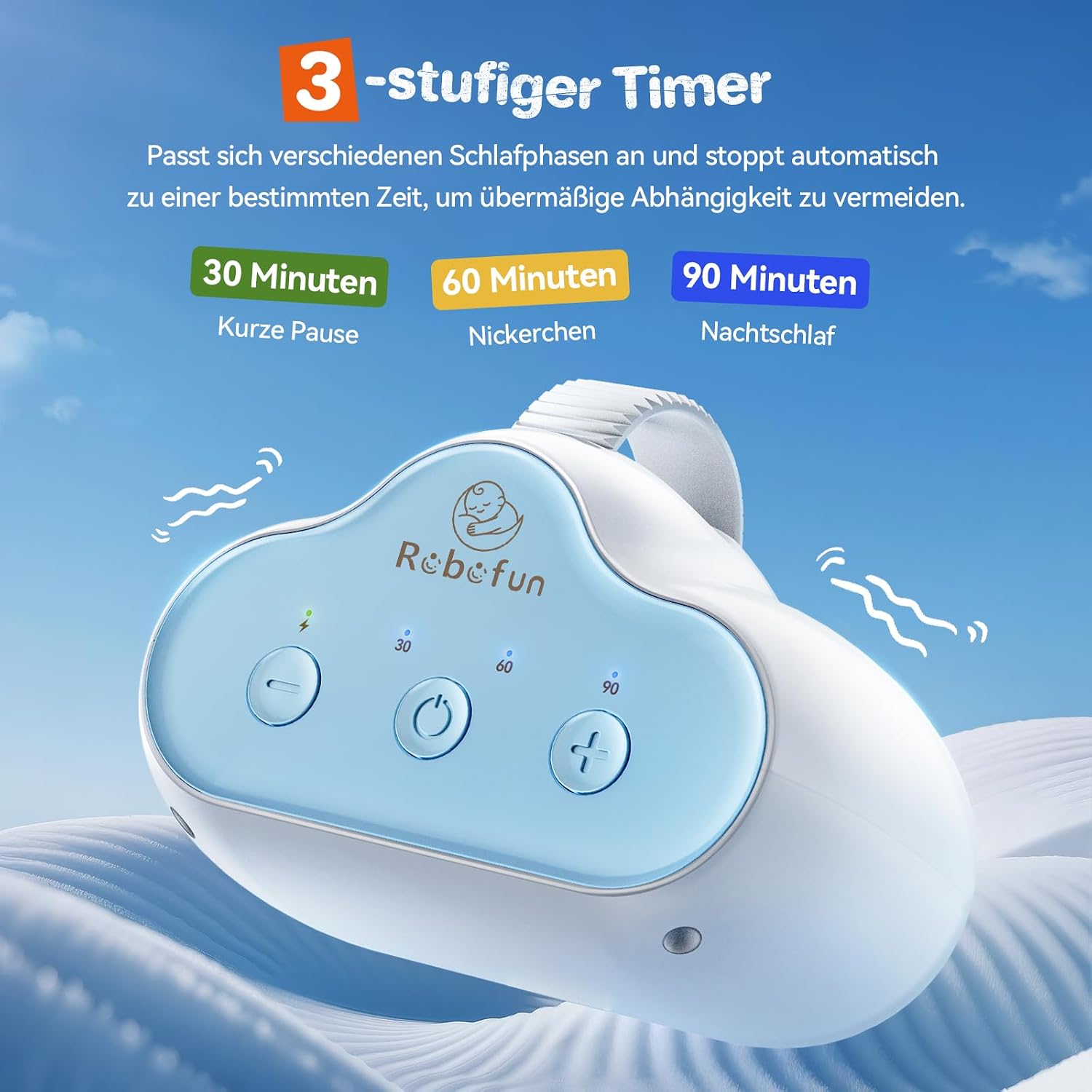 Thumbnail 4 de Robofun Kinderwagenschaukler Schlafhilfe USB-C